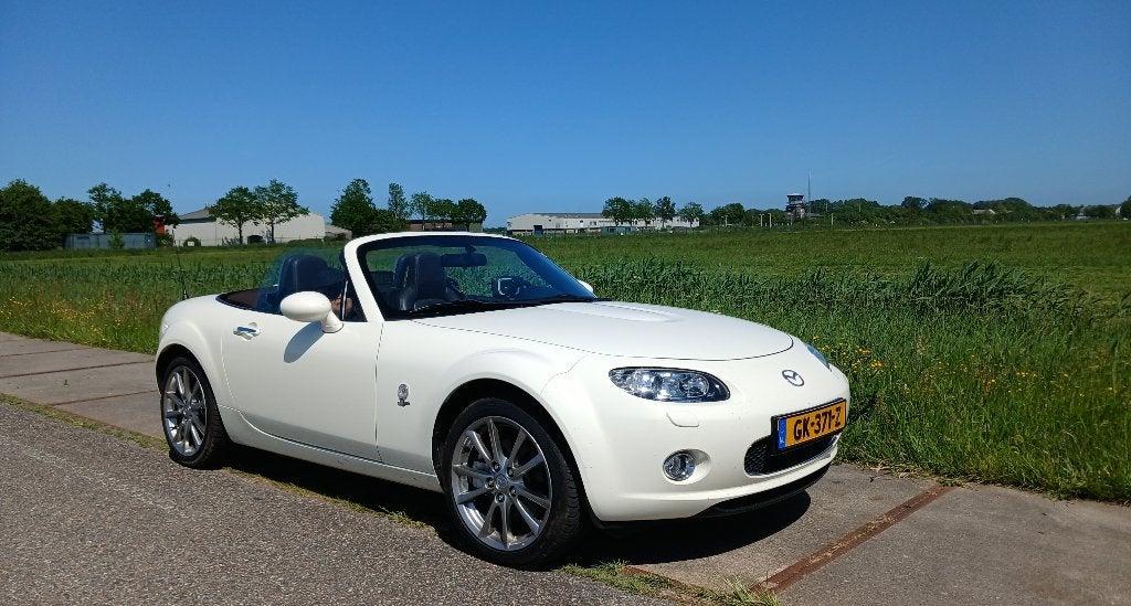 Mazda MX-5 1.8 Touring Niseko, Auto's, Mazda, Particulier, MX-5, Benzine, D, Cabriolet, Handgeschakeld, Geïmporteerd, Wit, Bruin