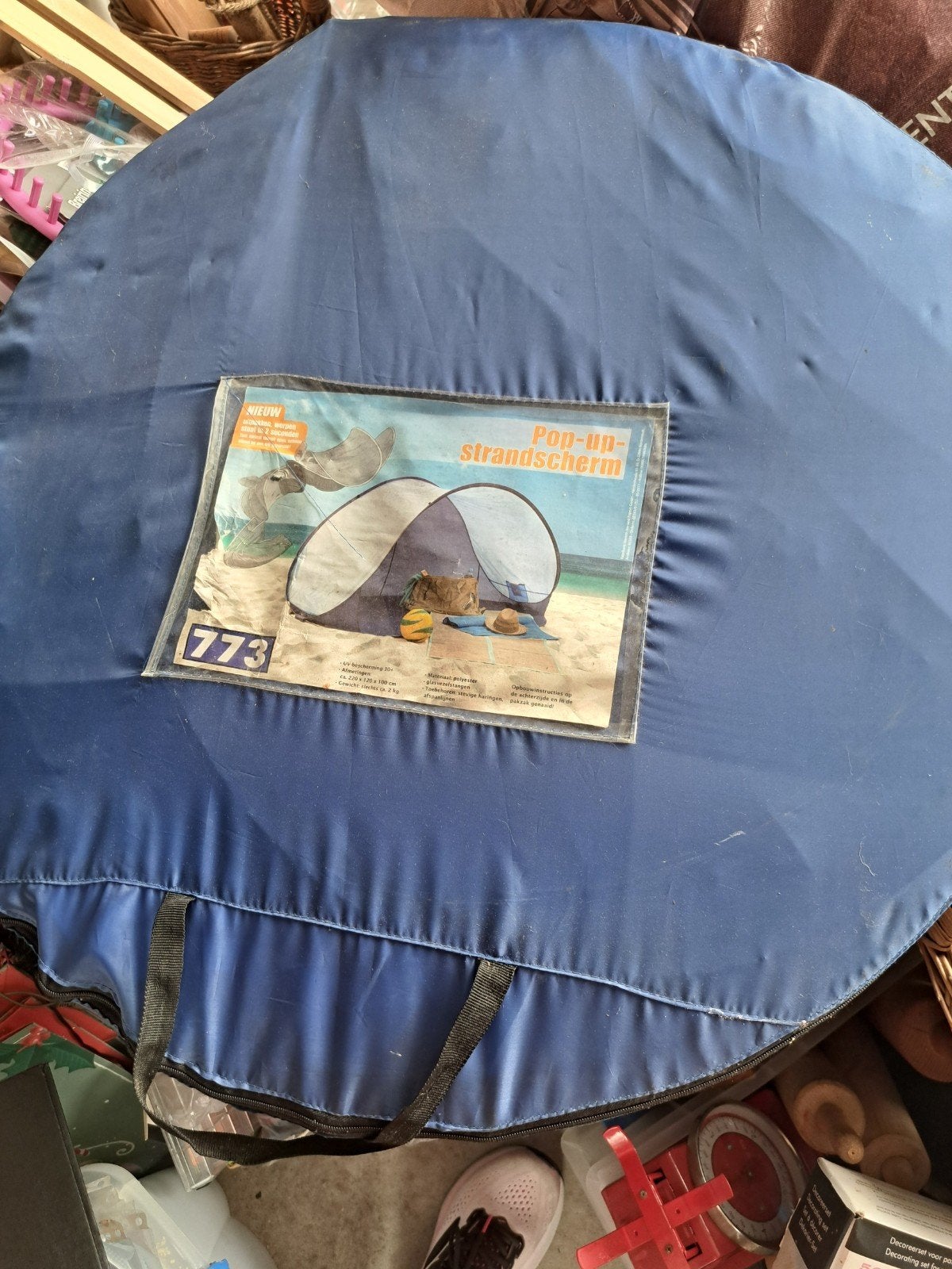 Pop-up strandscherm met UV-bescherming, Ophalen of Verzenden, Nieuw, Tot en met 2