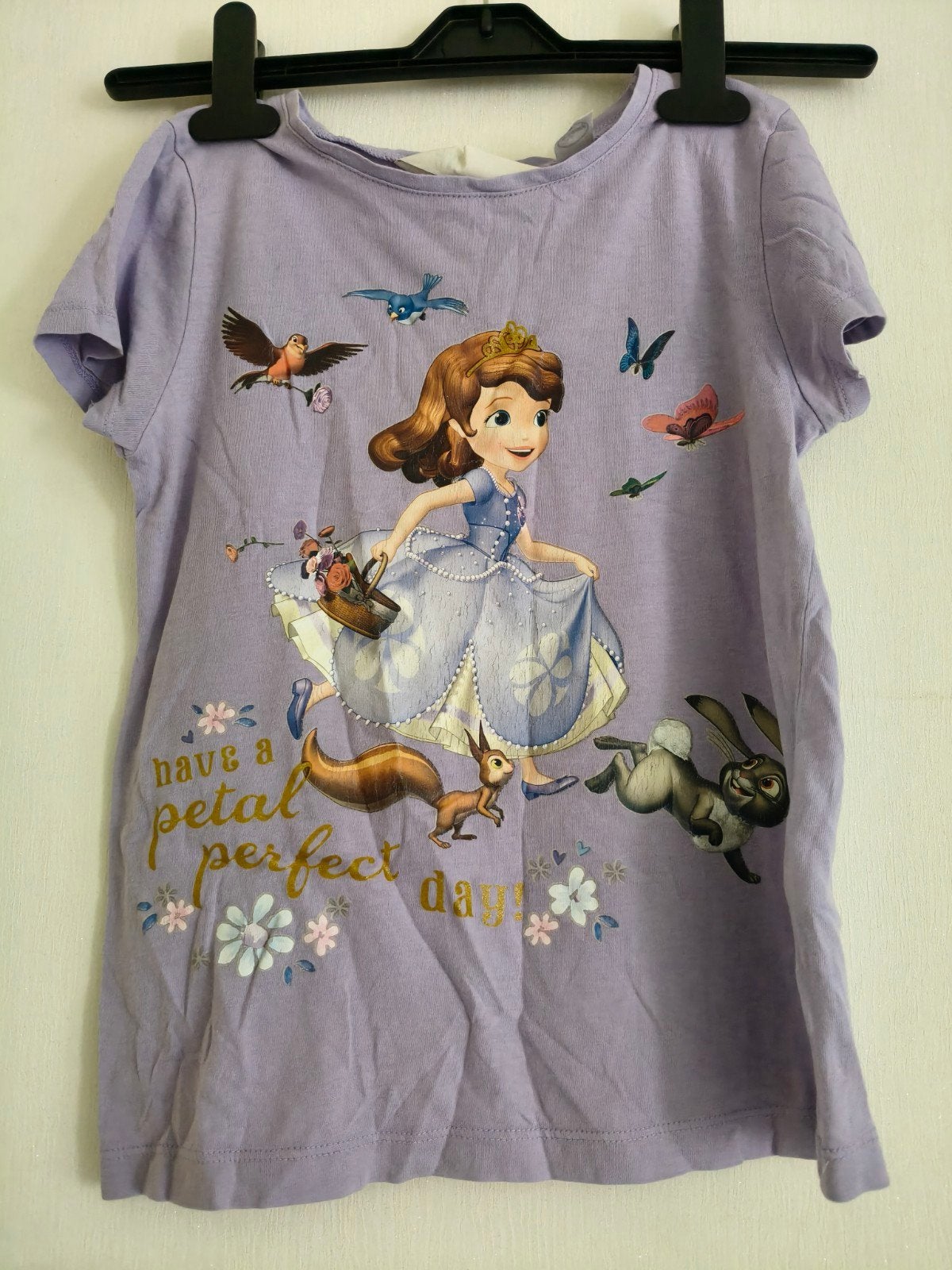 H&M Disney Sofia het Prinsesje T-shirt - Maat 122/128, Ophalen of Verzenden, Gebruikt, H&M, Meisje