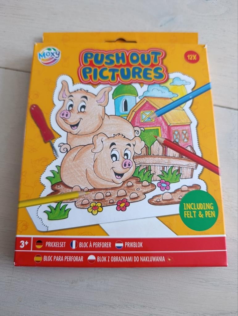 Prikplaten kleurplaten om uit te prikken boerderij, Ophalen of Verzenden, Gebruikt, Knutselen