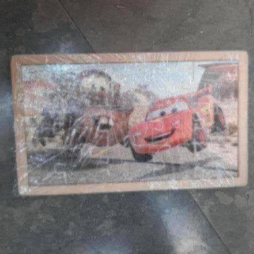 Cars puzzel hout, Ophalen of Verzenden, 10 tot 50 stukjes, Zo goed als nieuw