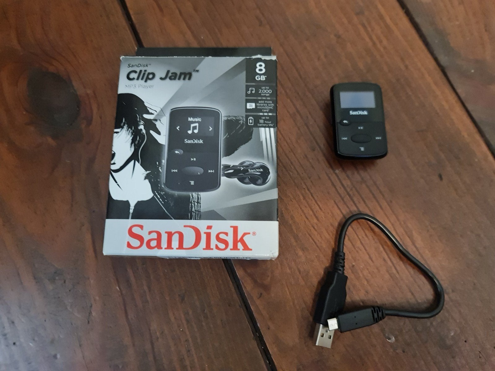 SanDisk Clip Jam MP3-speler 8GB met USB-kabel, Ophalen of Verzenden, Zo goed als nieuw, Overige merken, 2 tot 10 GB