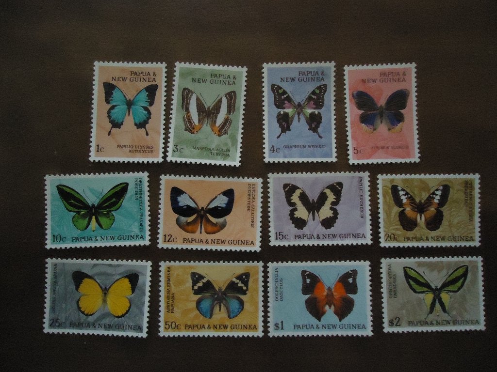 Vlinders PapuaNewGuinea 1966, mi. 83-94 postfris/ongebruikt, Ophalen of Verzenden, Postfris, Dier of Natuur