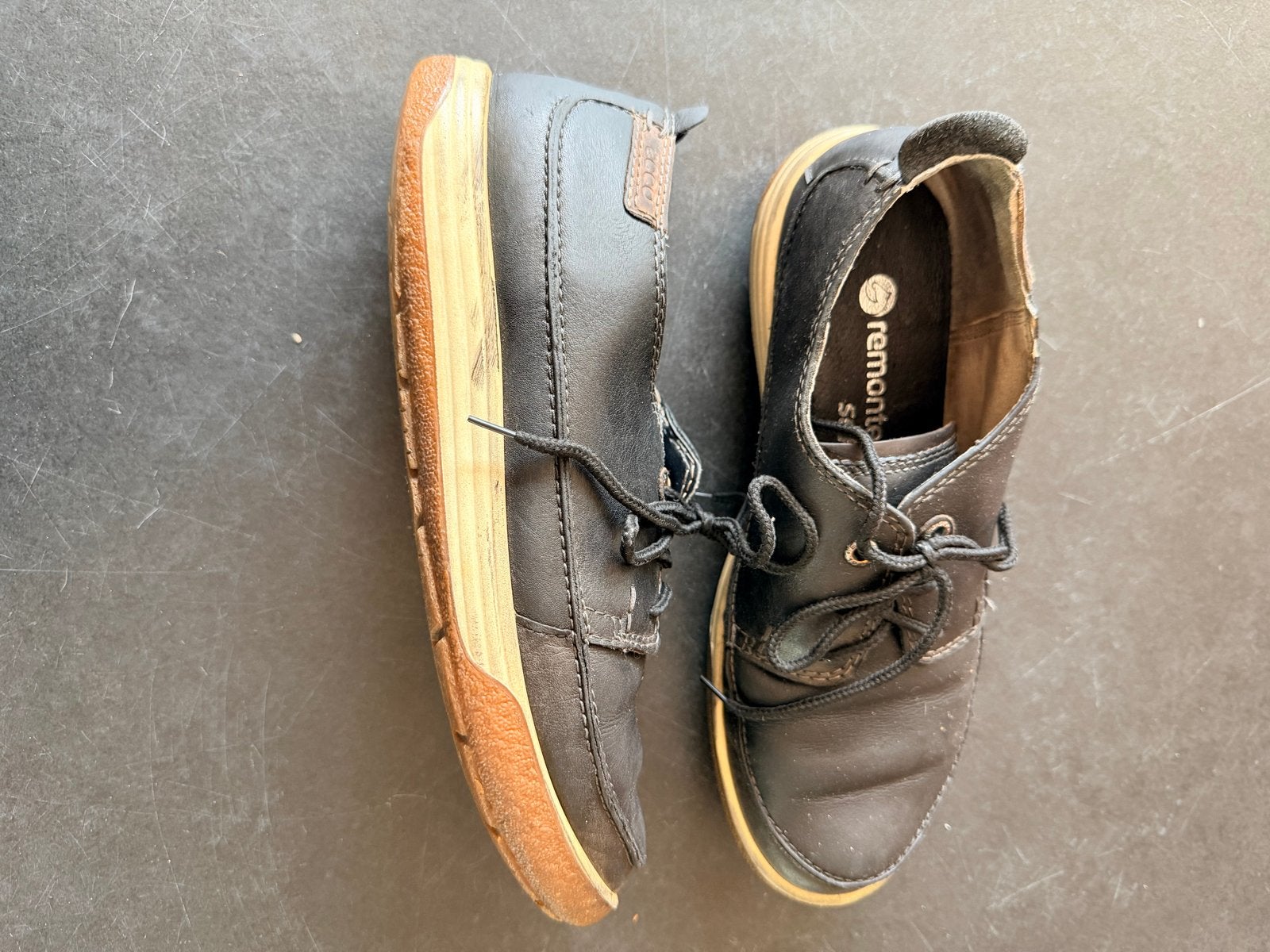 Ecco  zwarte veterschoenen maat 38 koopje, Ophalen of Verzenden, Gedragen, Zwart, Schoenen met lage hakken