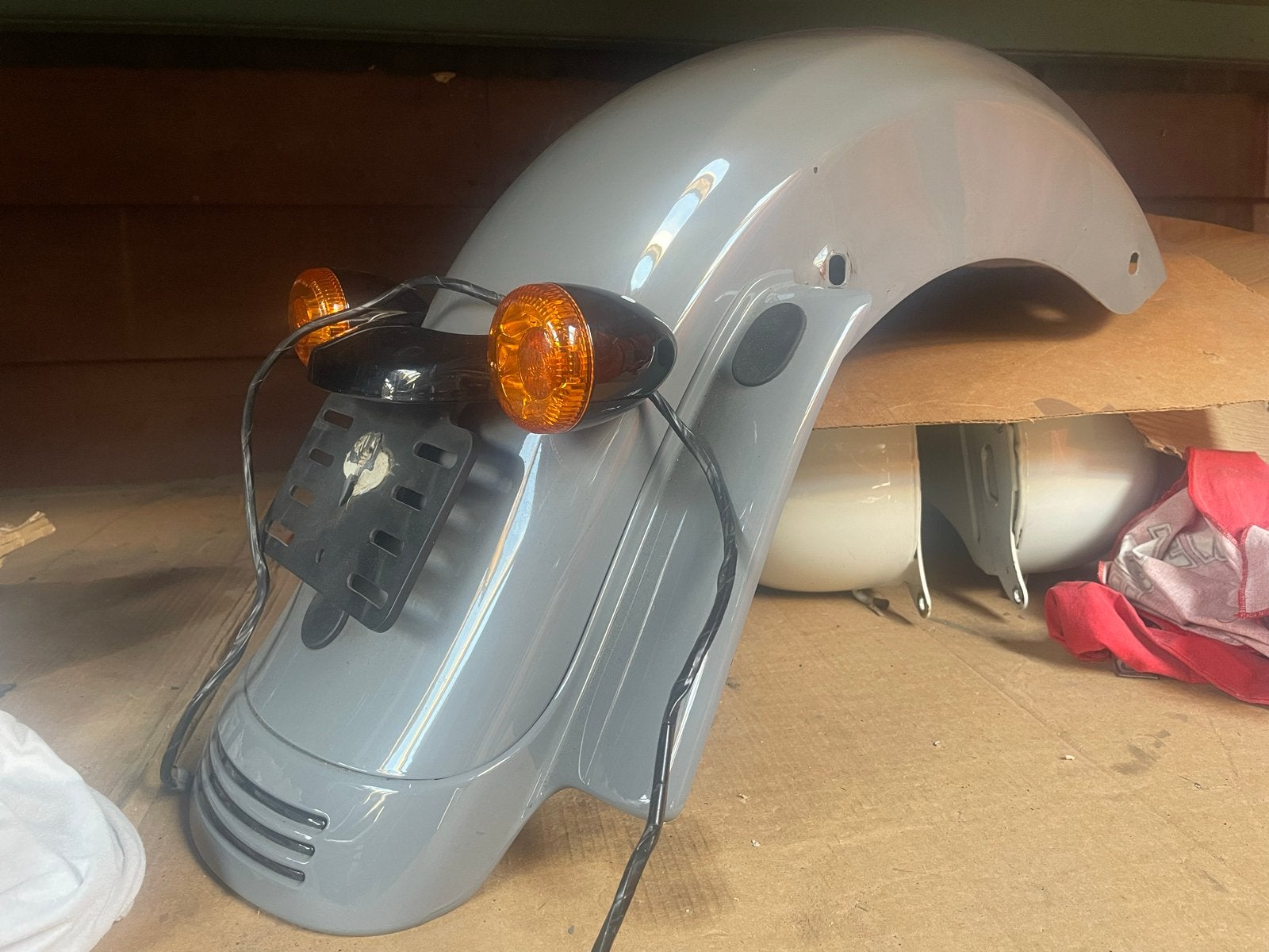 Harley, Achterspatbord, compleet met verlichting, Motoren, Onderdelen | Harley-Davidson, Gebruikt, Ophalen of Verzenden