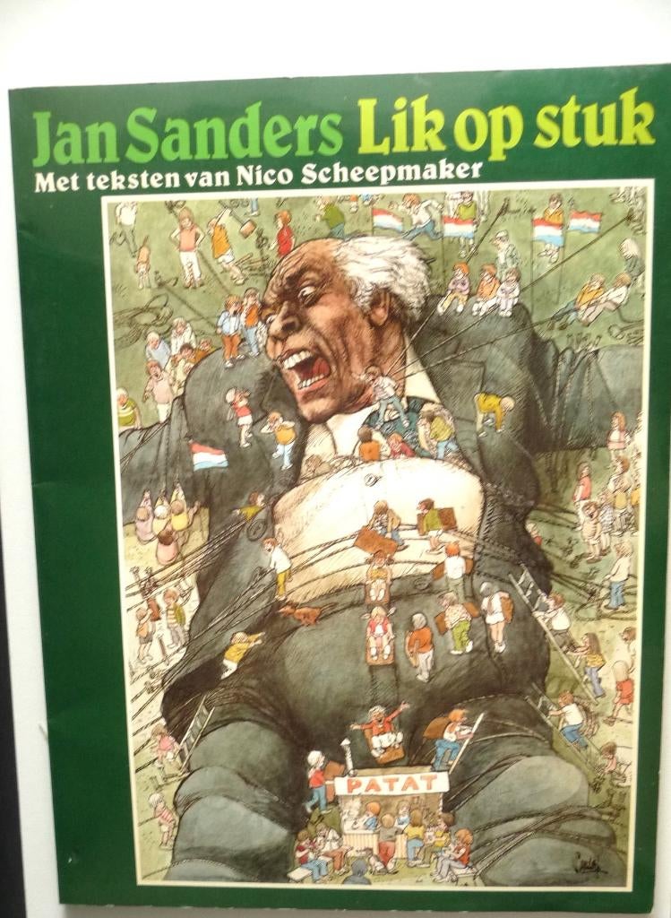 GROOT STRIPBOEK JAN SANDERS LIK OP STUK, TEKST NICO SCHEEPMA, Boeken, Humor, NICO SCHEEPMAKER, Zo goed als nieuw, Verzenden, Cartoons
