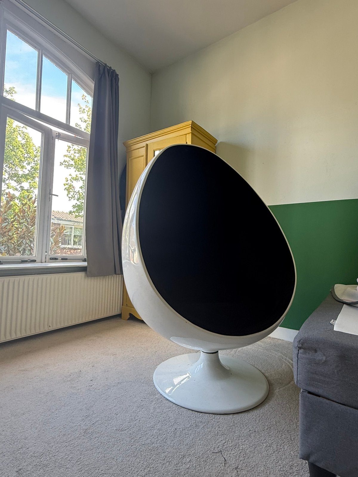 Egg chair, egg pod, ei stoel, Ophalen, Gebruikt, Jaren 60, Zwart