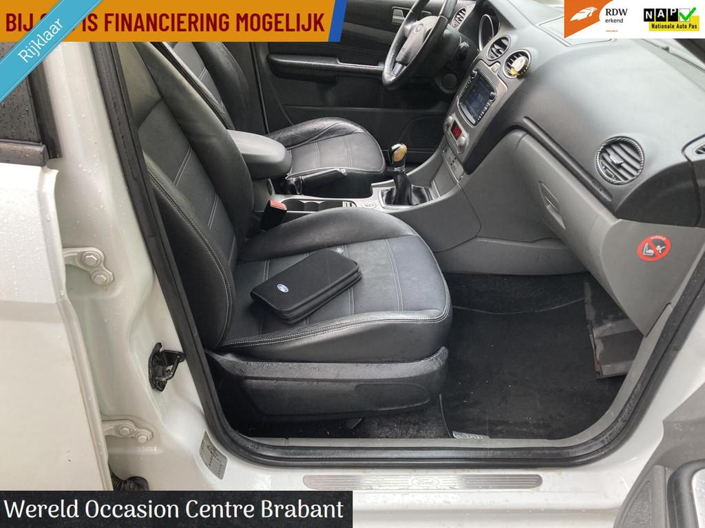 Ford Focus 1.8 Titanium leer airco luxe Flexi Fuel, 125 pk, Gebruikt, Zwart, 4 cilinders