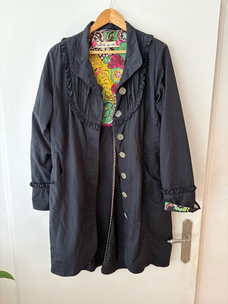 DAITE vintage regenjas 42/44, Kleding | Dames, Ophalen of Verzenden, Zo goed als nieuw, Maat 42/44 (L)