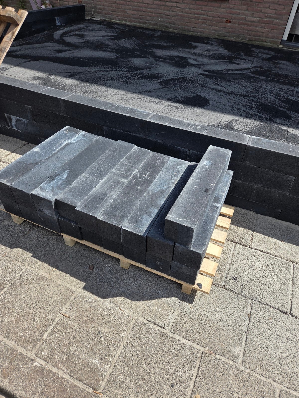 Stenen antraciet bandjes 60cm 23 stuks, Blok, Nieuw, Ophalen of Verzenden, Minder dan 25 cm