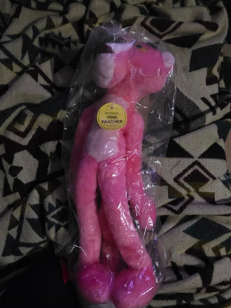 Zeldzame Pink Panther Pluche 1984 Nieuw in Baggie Hermann, Ophalen of Verzenden, Nieuw, Film, Actiefiguur of Pop