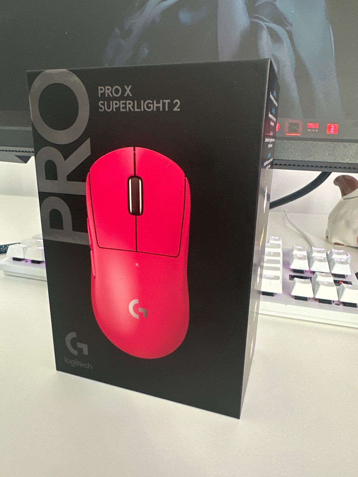 Logitech PRO X SUPERLIGHT 2 Gaming Muis Rood, Computers en Software, Ophalen, Muis, Gaming muis, Zo goed als nieuw