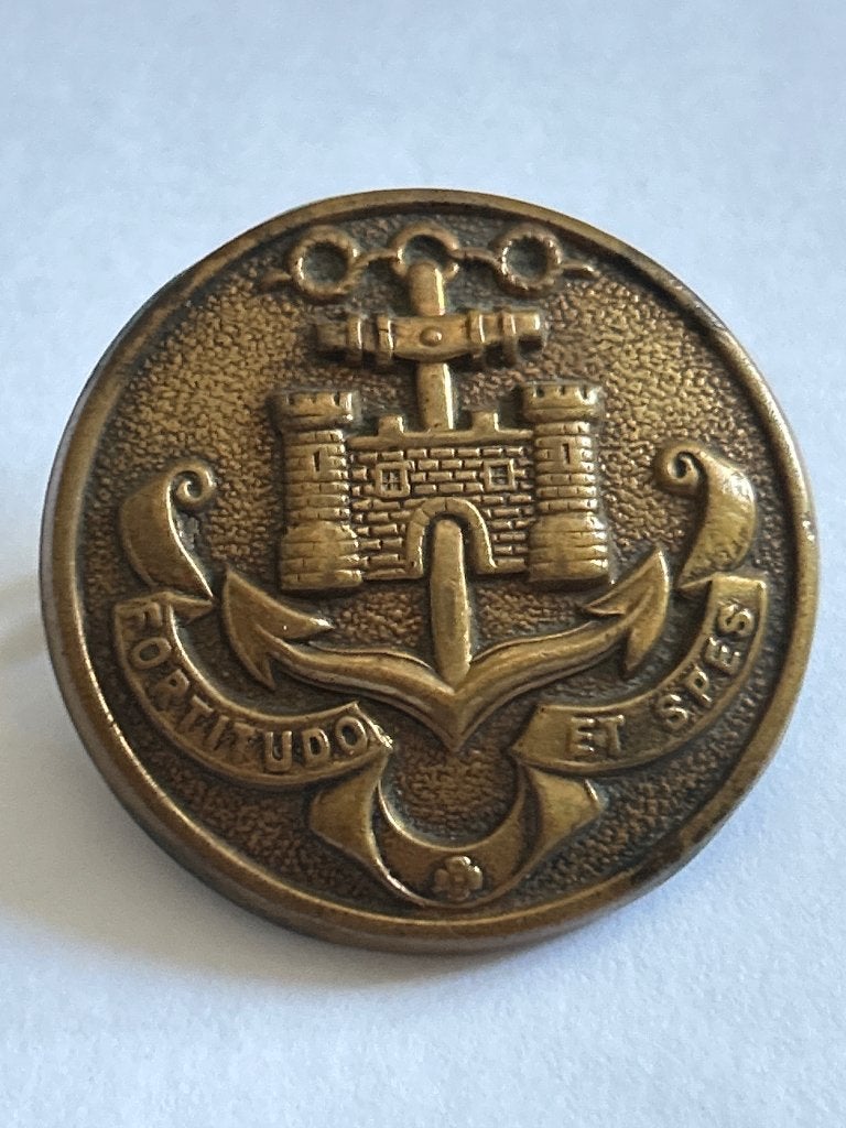 Antiek Messing Corporation Badge Stockton/Tees (Eng.)1900/40, Verzenden, Landmacht, Engeland, Embleem of Badge