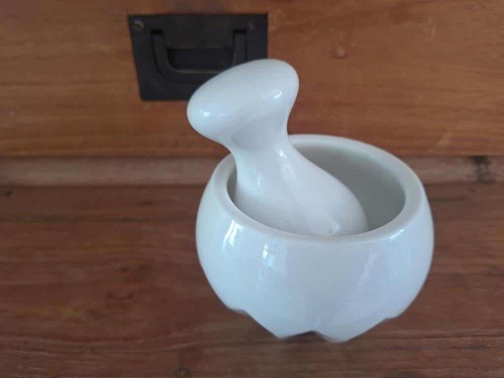 Vijzel met stamper, porselein, Ophalen of Verzenden, Nieuw