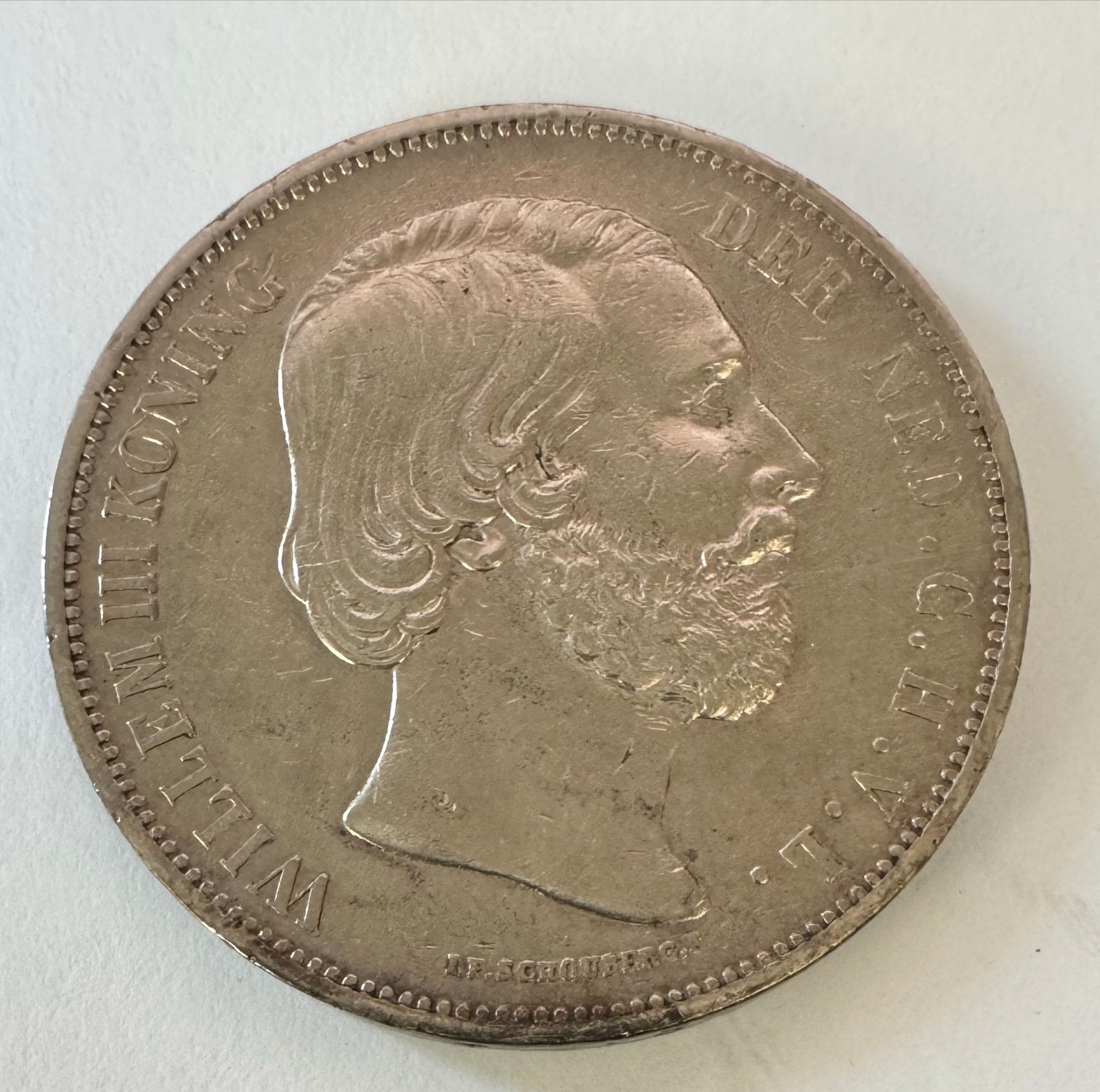 Zilveren 2½ Gulden Koning Willem III 1868, Koning Willem III, Zilver, Ophalen of Verzenden, Losse munt