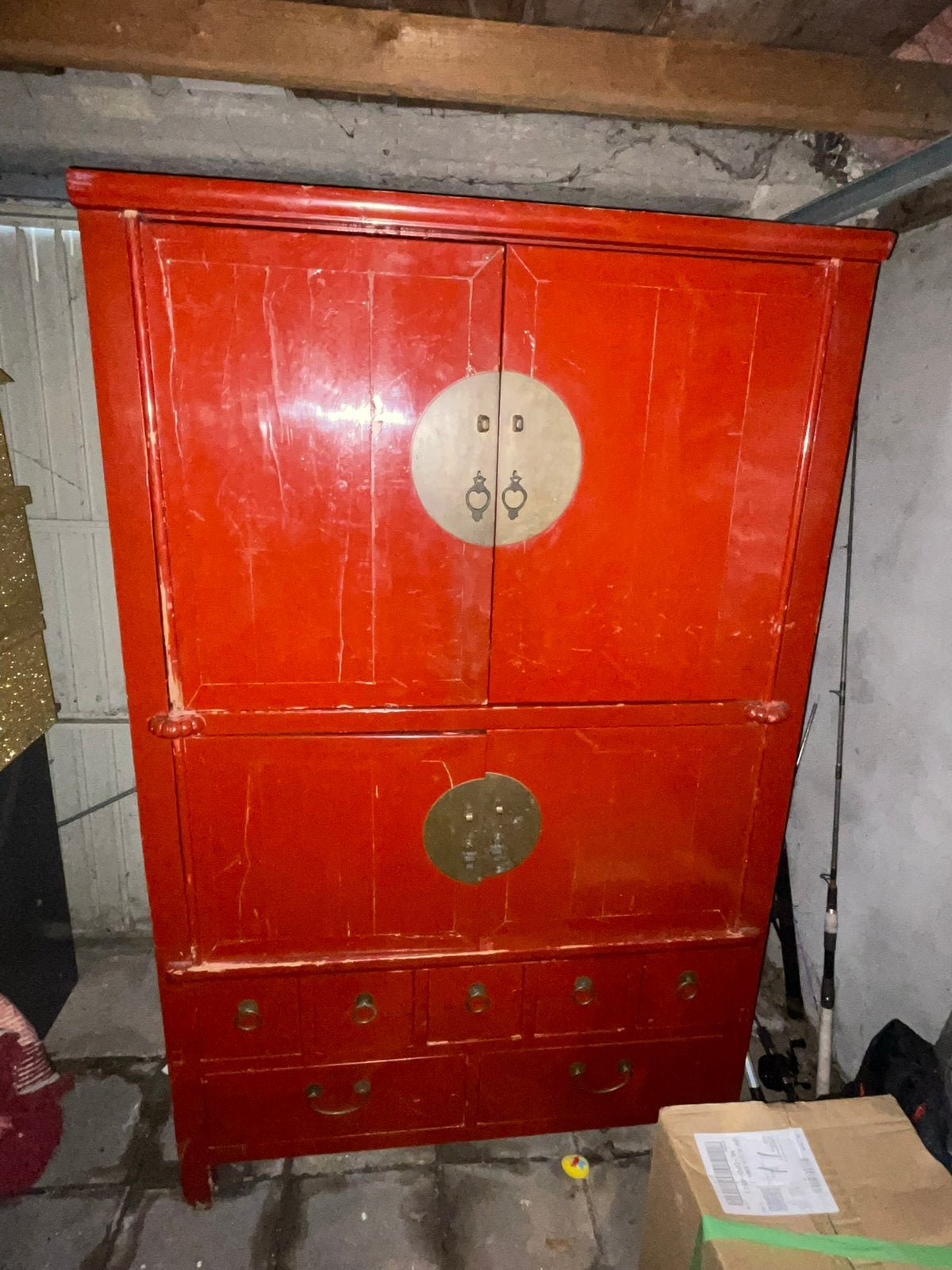 Chinese kast rood, Ophalen, Zo goed als nieuw