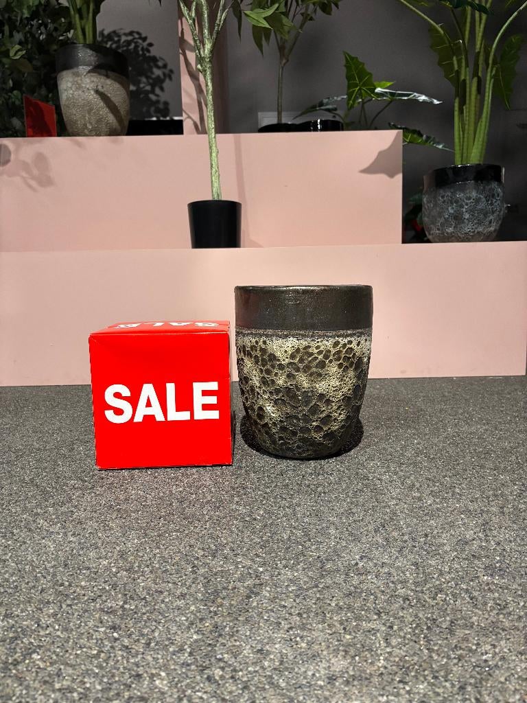 Keramiek pot Lava serie Bronze 24 x 30, Ophalen, Steen, Minder dan 60 cm, Rond