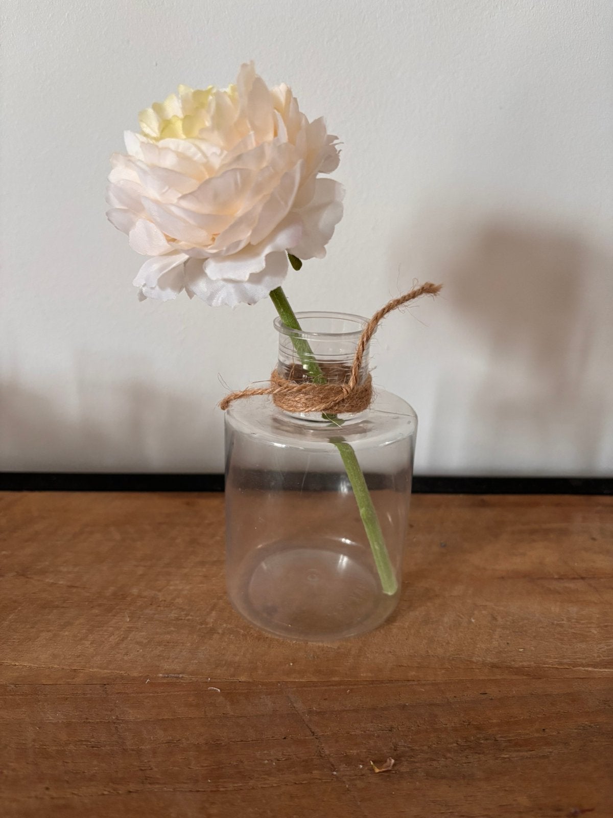 9 plastic vaasjes bruiloft decoratie, Huis en Inrichting, Woonaccessoires | Vazen, Ophalen, Kunststof, Transparant, 11 cm