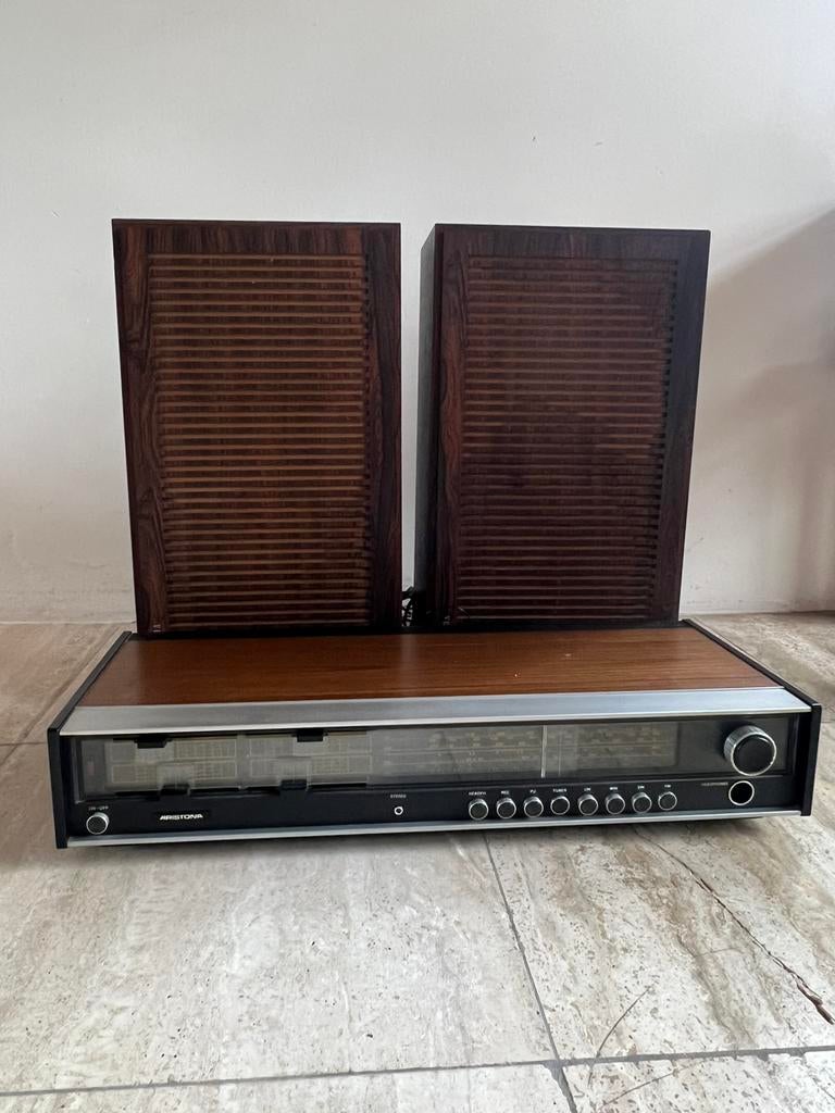 Philips ( Aristona ) vintage radio met Telefunken boxen, Ophalen of Verzenden, Gebruikt