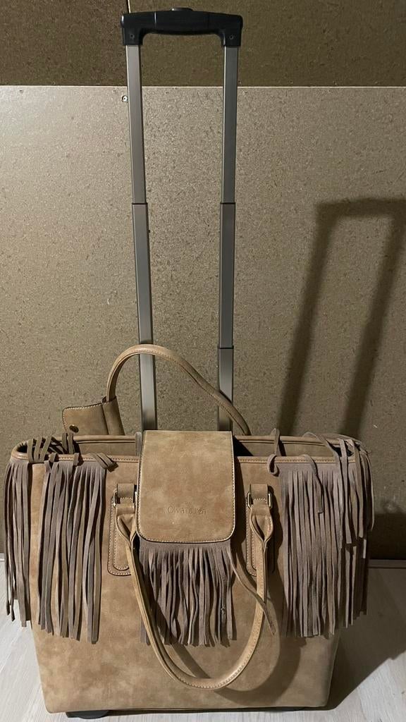 Trolley tas - Ibiza stijl - Olivia Lauren, Ophalen, Zo goed als nieuw