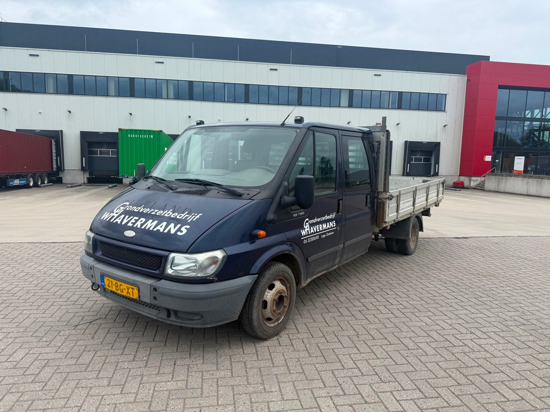 Ford Transit 350L 2.4TDdi EF DL DC DUBBELE CABINE DUBBEL LUC, Gebruikt, 4 cilinders, Origineel Nederlands, Bedrijf