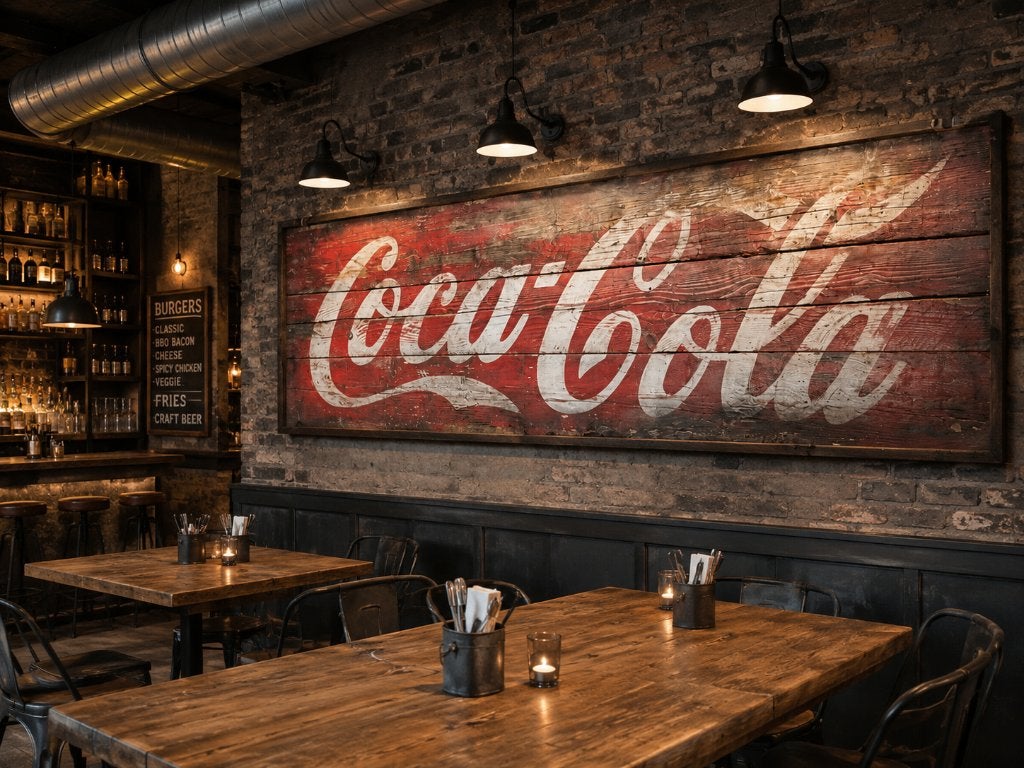 Heel Oud Houten Reclamebord Coca Cola zeer uniek, Verzamelen, Ophalen, Gebruikt, Reclamebord