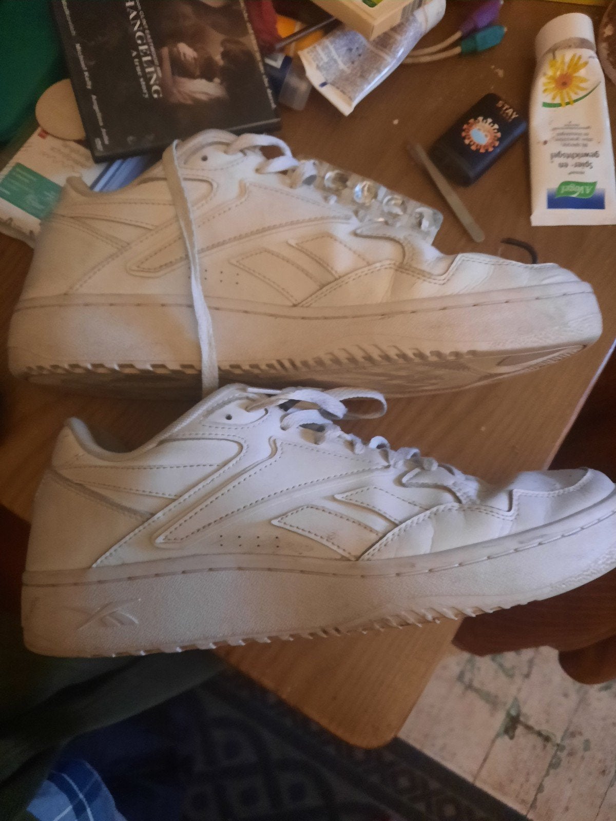 Witte Reebok sneakers - Maat 45.5, Wit, Ophalen of Verzenden, Sneakers of Gympen, Reebok
