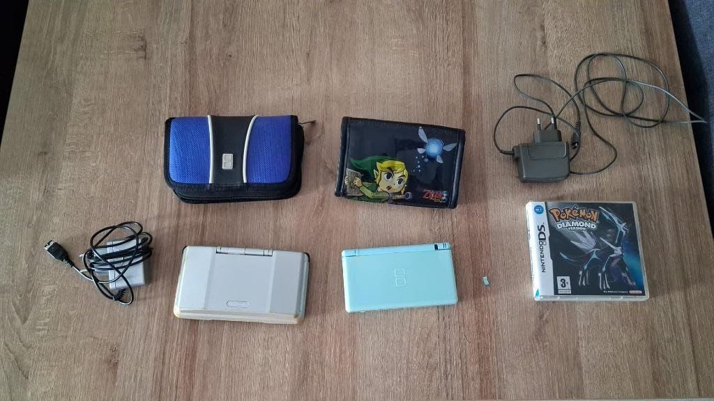 Nintendo DS + Nintendo DS Lite + Pokémon Diamond, Spelcomputers en Games, Spelcomputers | Nintendo DS, Gebruikt, DS Original of Phat