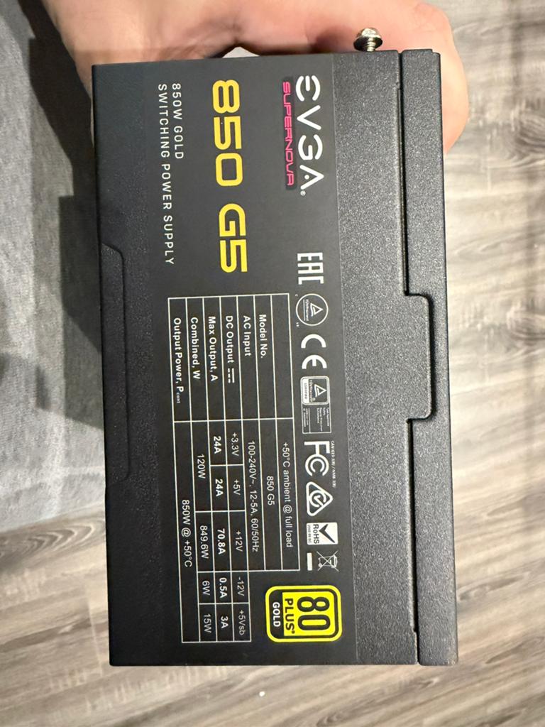 Evga supernova 850W G5, Computers en Software, Ophalen of Verzenden, Zo goed als nieuw