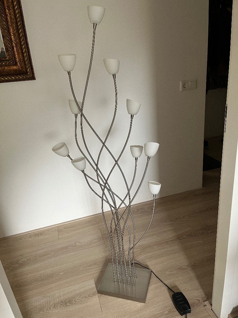 Staande vloerlamp. RVS uitvoering., Ophalen, Gebruikt, 150 tot 200 cm
