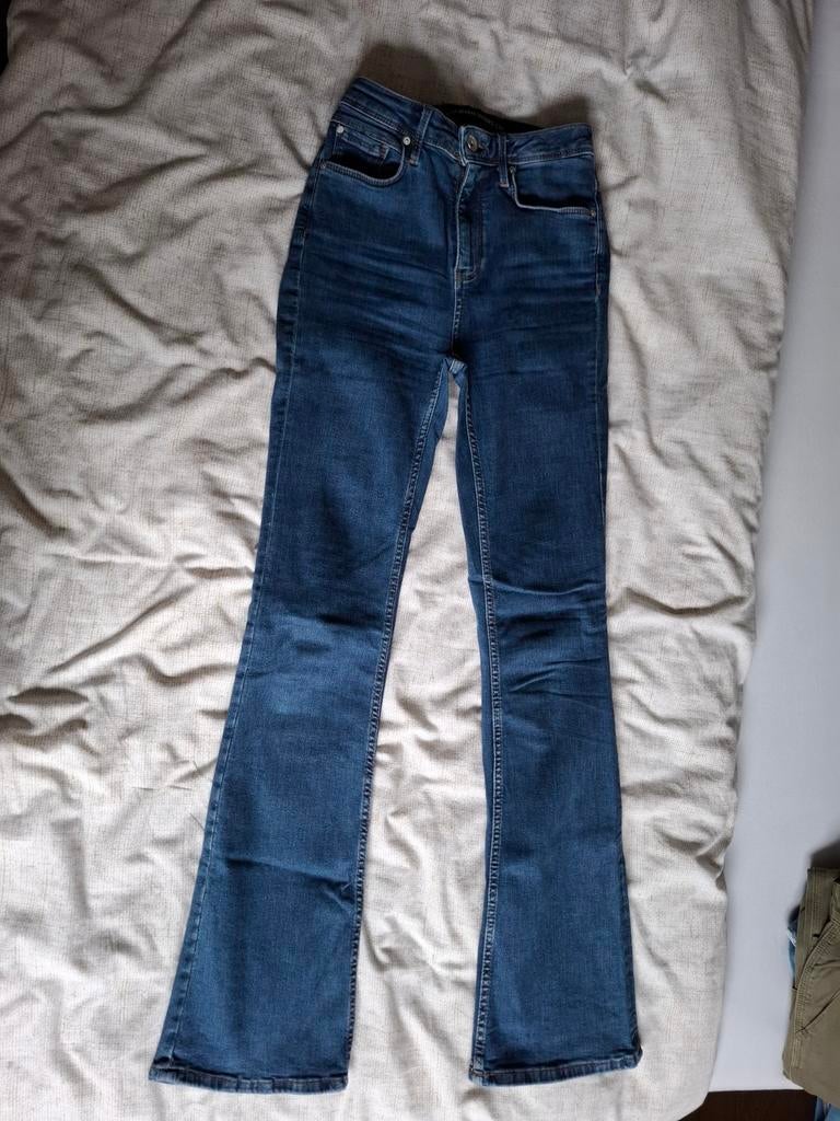 Seven sisters blauwe flared jeans., Ophalen of Verzenden, Zo goed als nieuw, Blauw, W27 (confectie 34) of kleiner