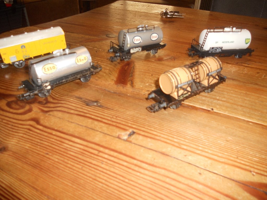 Märklin - 5 goederenwagons, Hobby en Vrije tijd, Wisselstroom, Gebruikt, Wagon, Ophalen of Verzenden