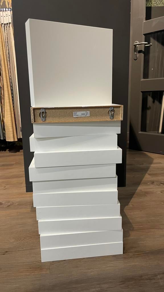 12 stuks Ikea Lack plankje wit, Ophalen, Gebruikt