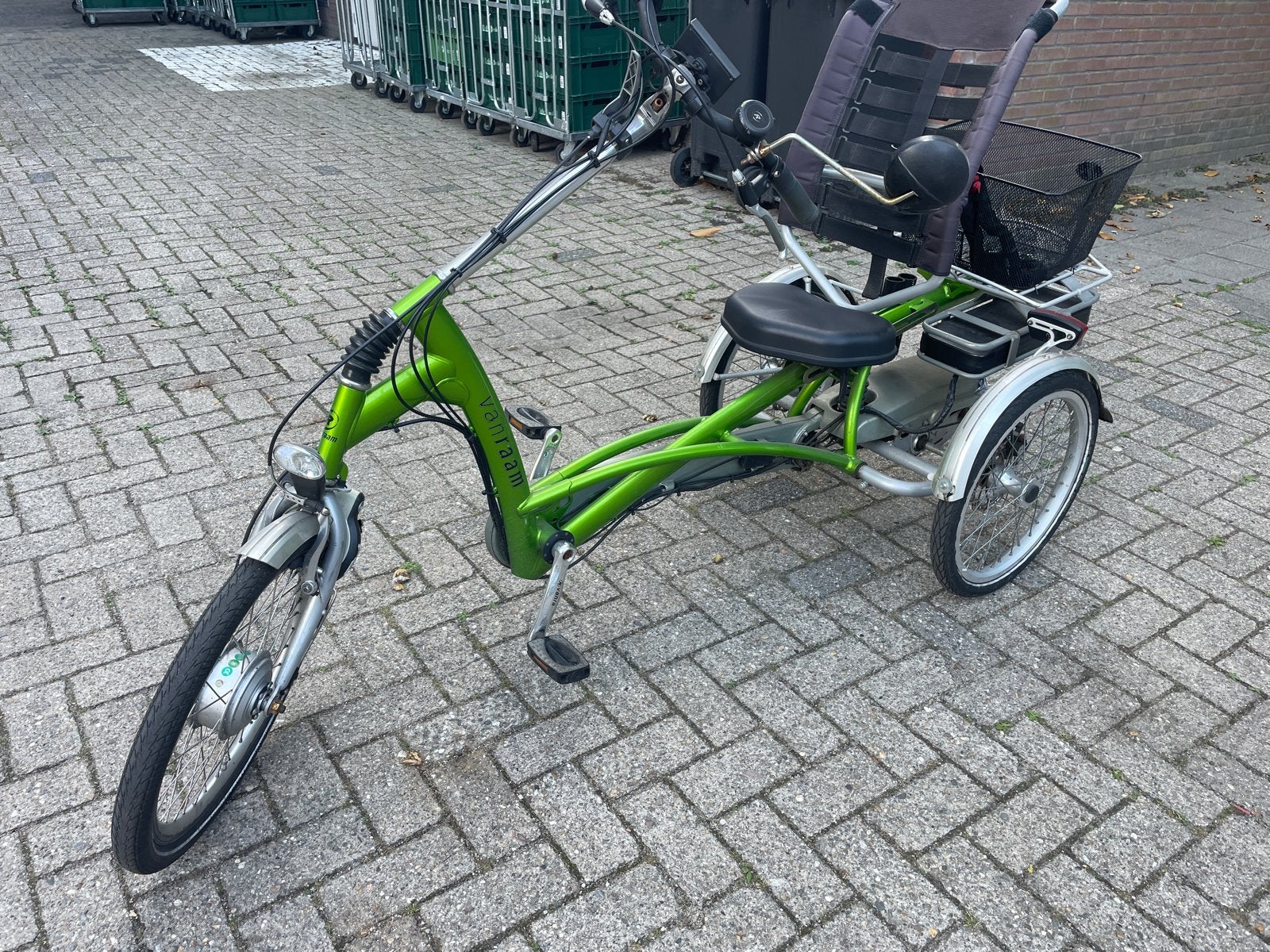 Van Raam Easy Rider driewieler e-bike - Groen, Ophalen, Gebruikt, Schijfrem