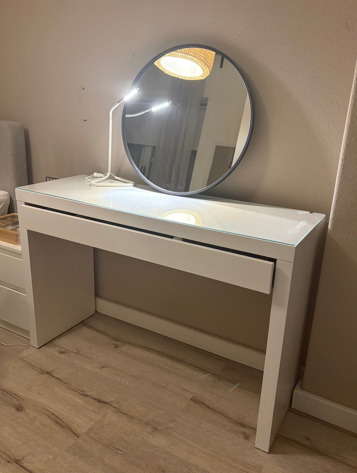 Kaptafel Ikea Malm, Ophalen, Zo goed als nieuw, 100 tot 150 cm, Minder dan 100 cm