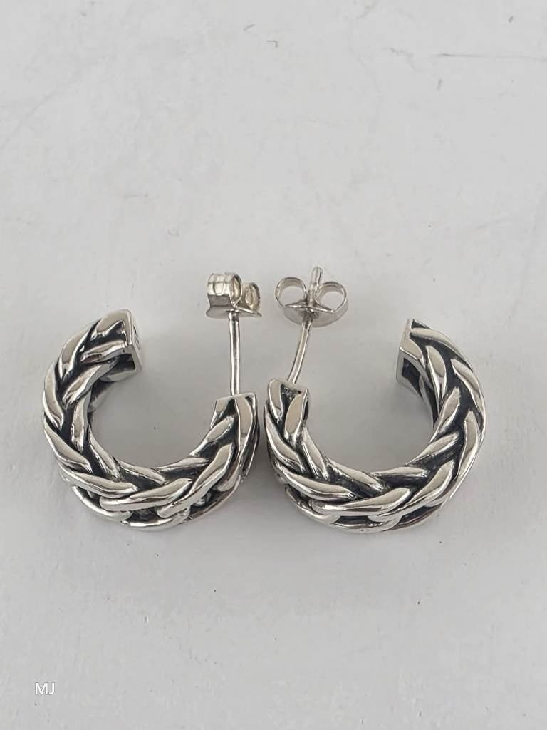 Zilveren half creolen                                   Z140, ., Ophalen of Verzenden, ., Zilver