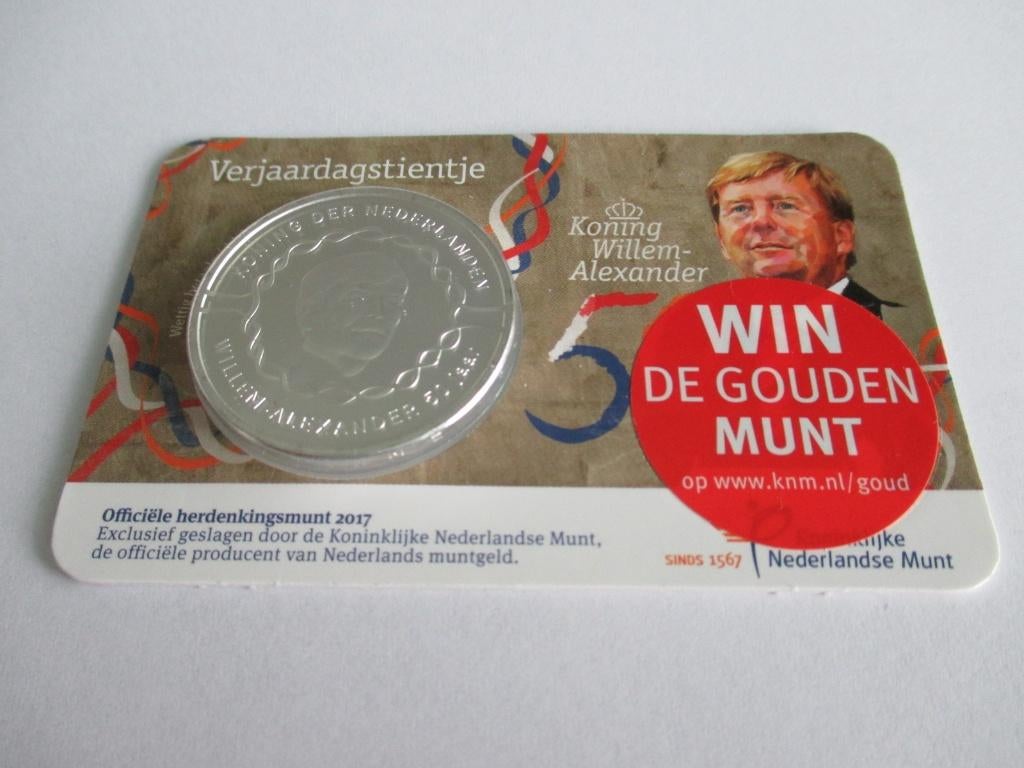 Coincard het Verjaardagstientje 2017, Ophalen of Verzenden, Koningin Beatrix, Euro's, Setje
