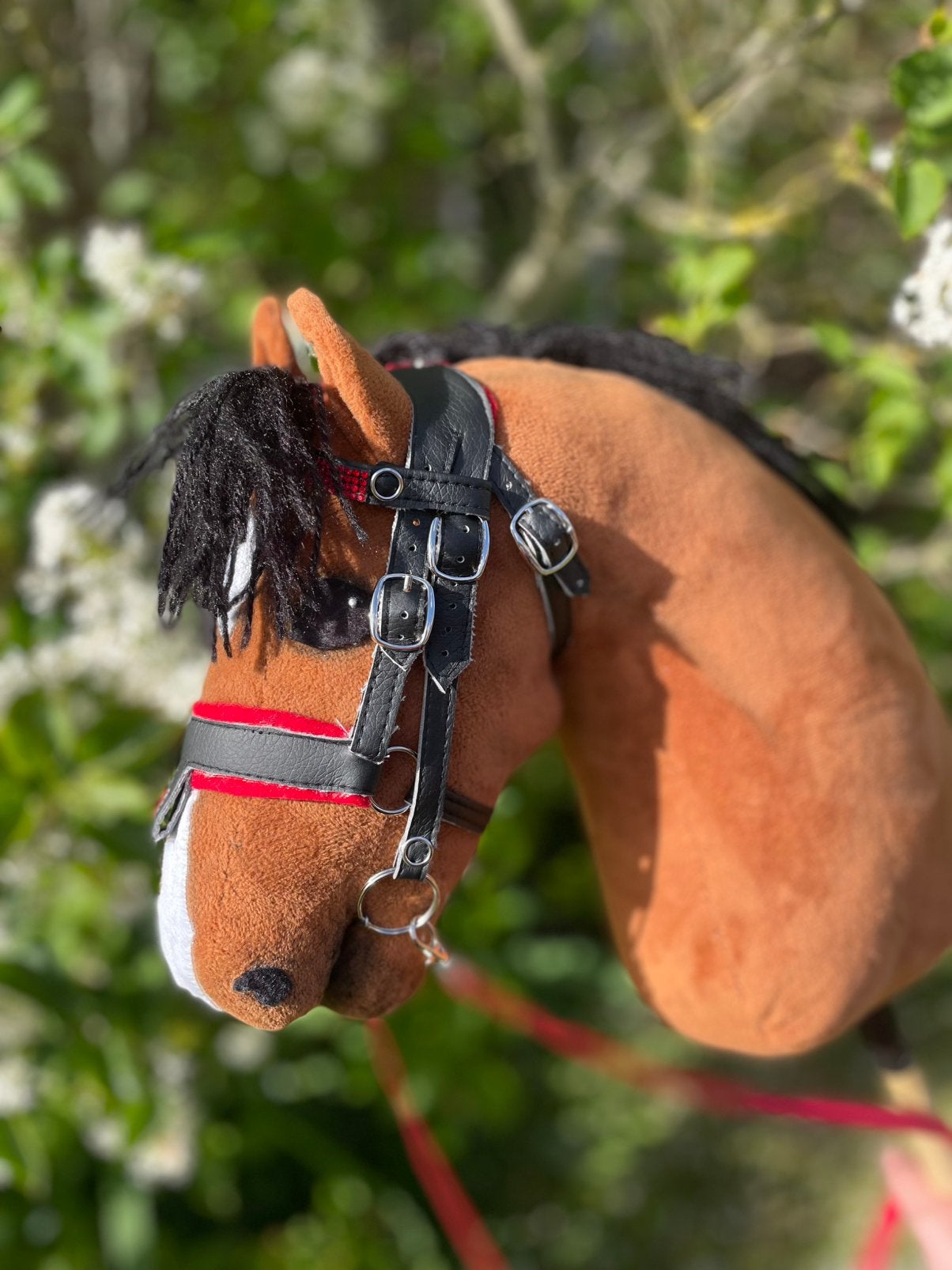 Rood A3 hobbyhorse hoofdstel, Ophalen of Verzenden, Zo goed als nieuw