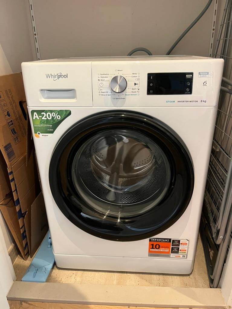 Whirlpool FFB 8489 BV EE Wasmachine - 8kg, A-20%, Inverter M, Ophalen, 1200 tot 1600 toeren, 8 tot 10 kg, Zo goed als nieuw