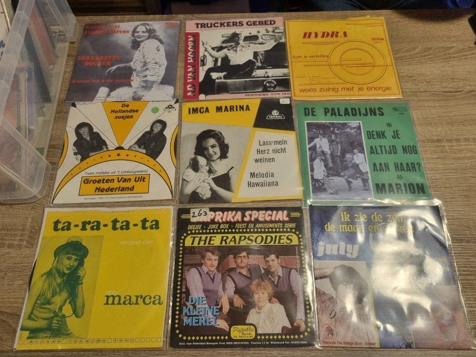 Zeldzame piraten singles (NL, Duits, Engels) op de markt, Cd's en Dvd's, Ophalen, Gebruikt, 7 inch, EP