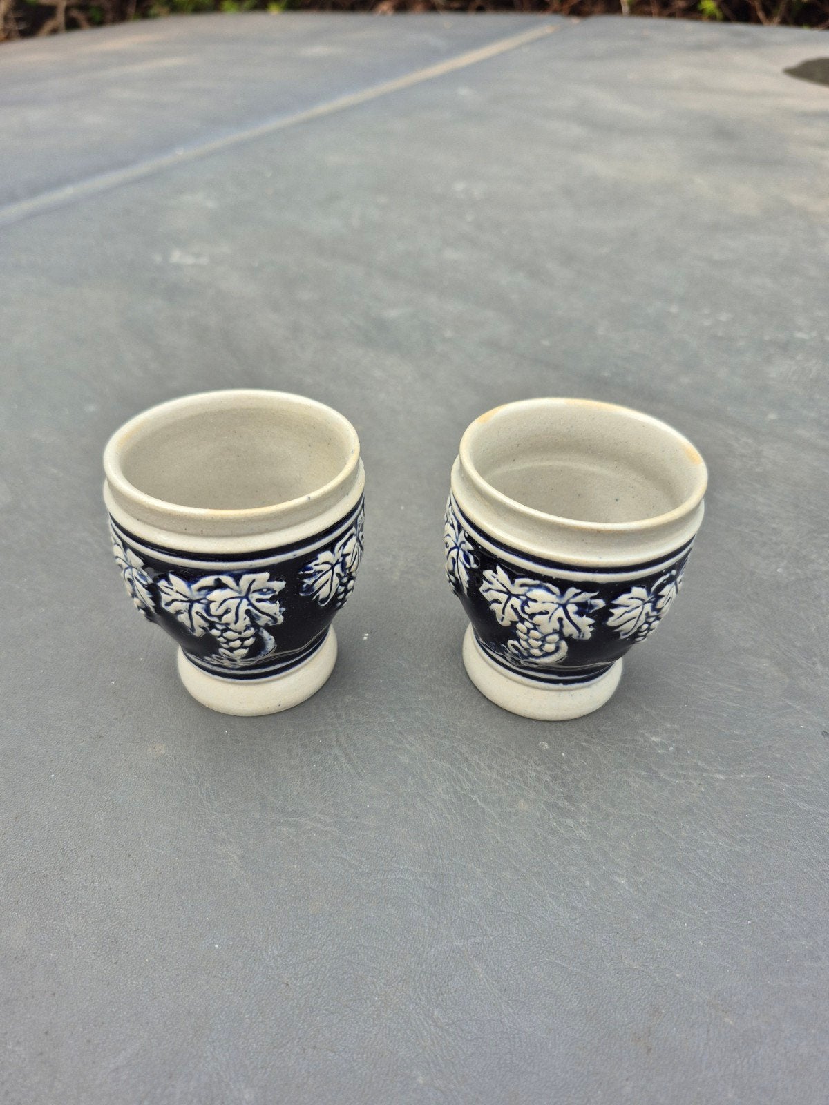 Set van 2 vintage aardewerken potjes, Rond, Ophalen of Verzenden, Aardewerk, Minder dan 40 cm