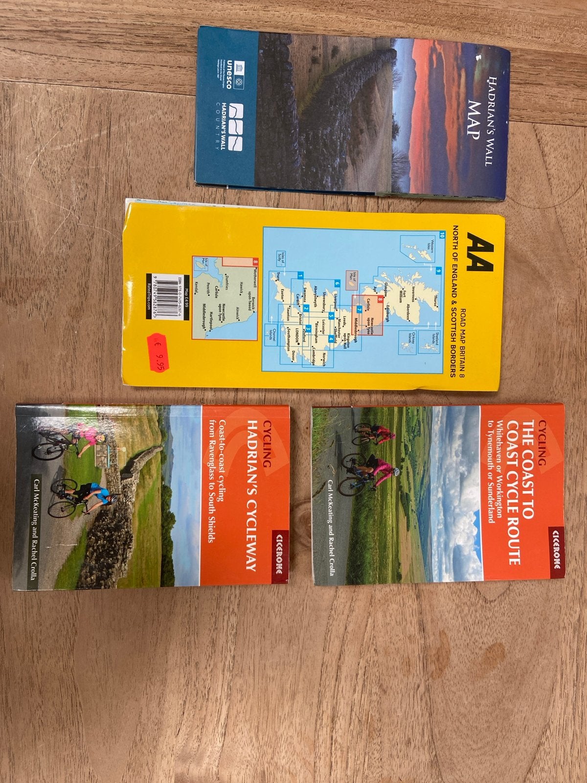 Fietsgidsen Hadrian's Cycleway & Coast to Coast UK + Kaarten, Overige merken, Fiets- of Wandelgids, Europa, Ophalen of Verzenden