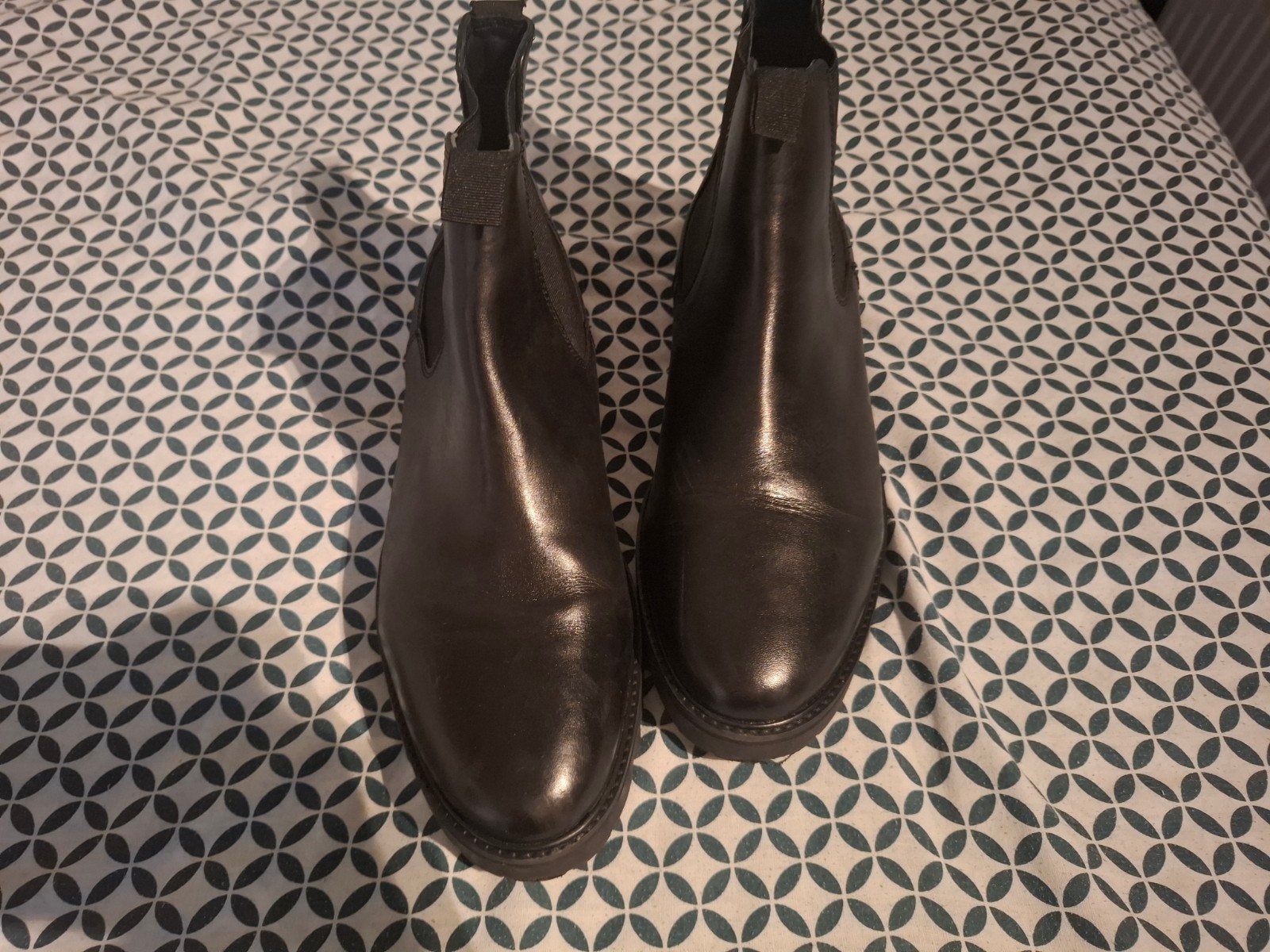 Zwarte heren enkel.laarzen - Maat 46 - Zo goed als nieuw, Ophalen, Zo goed als nieuw, Zwart, Boots