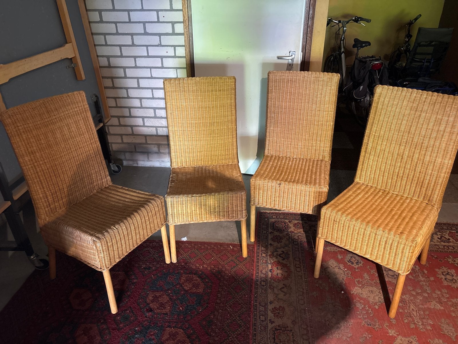 Set van 4 rotan stoelen, Ophalen, Gebruikt, Overige kleuren, Vier