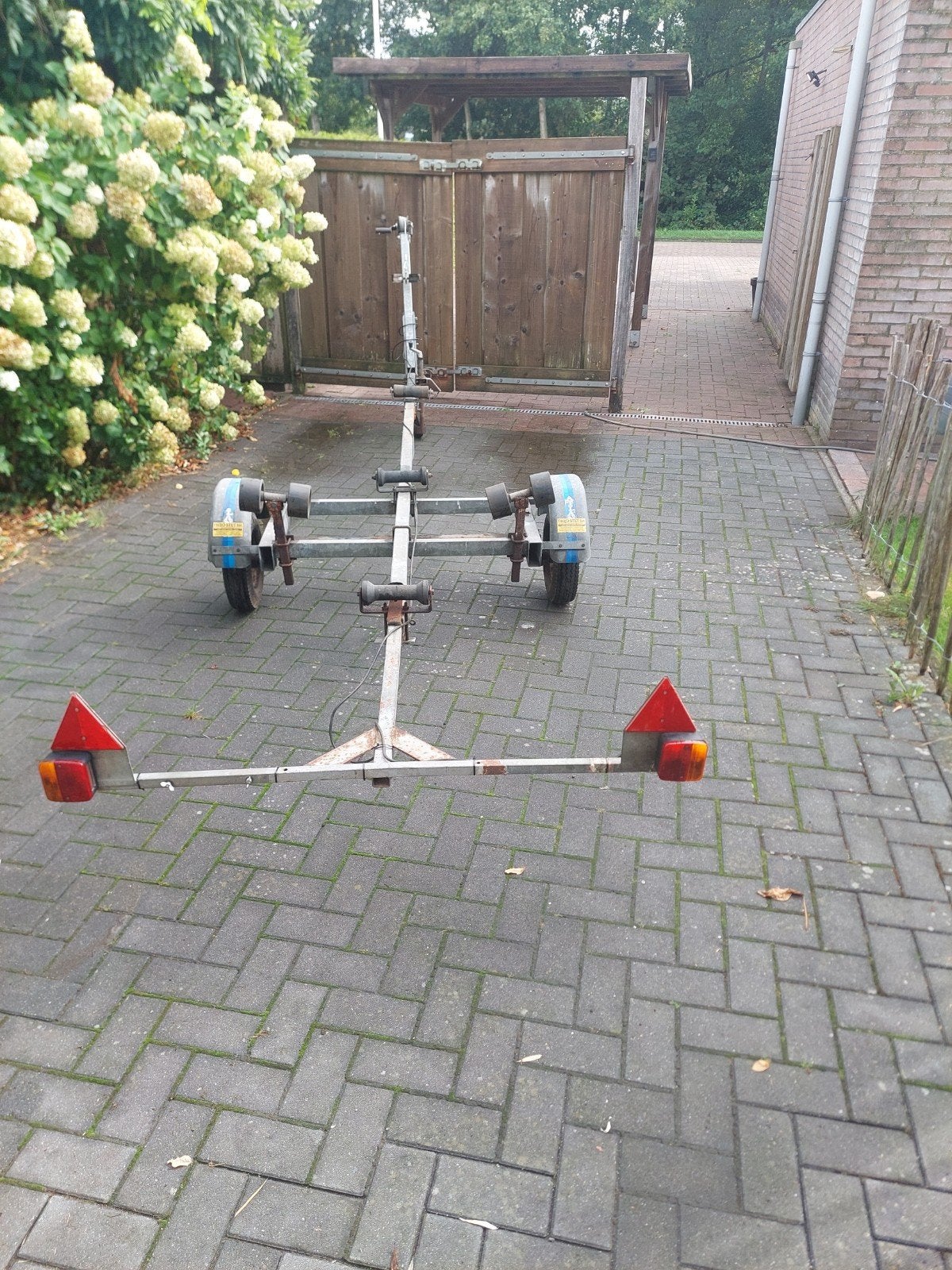 Boottrailer 450 kg, lengte 390-450 cm, met lichtbalk, Ophalen, Gebruikt, Overige typen