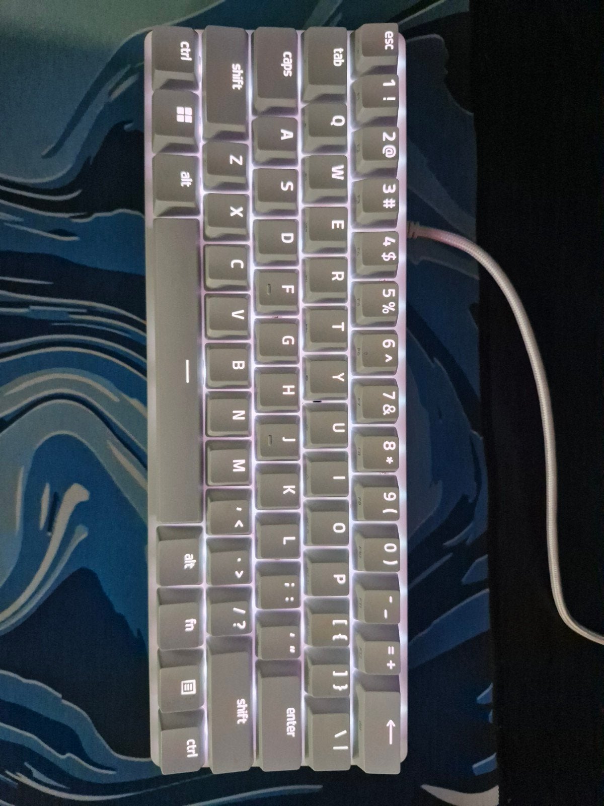 Razer Huntsman Mini Mercury, Computers en Software, Verlichte toetsen, Ophalen of Verzenden, Zo goed als nieuw, Razer