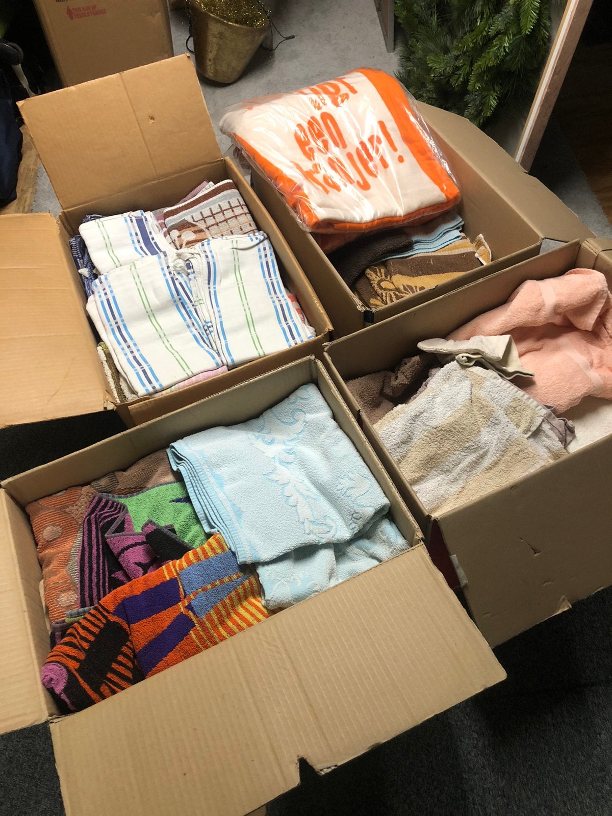 Partij handdoeken, theedoeken en washandjes, Ophalen, Gebruikt