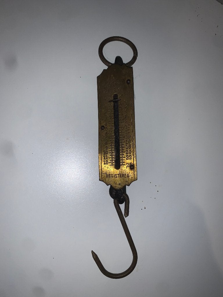 Veerunster weeghaak Pocket Balance antiek weegschaal, Ophalen of Verzenden