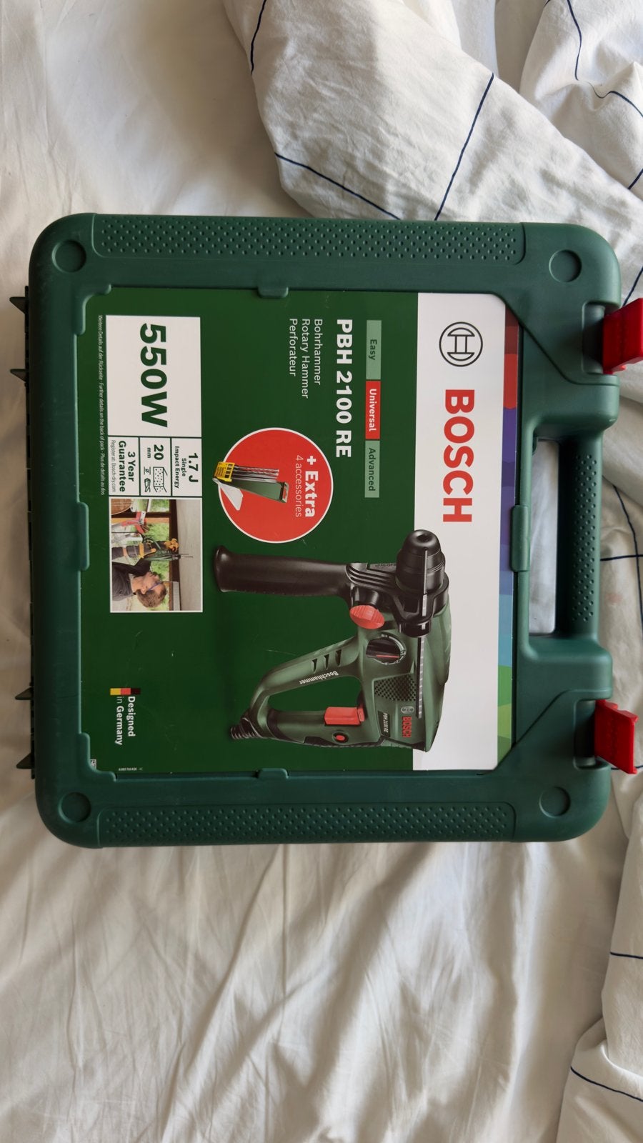 Bosch Boorhamer PBH 2100 RE met Boorbitjes Den Haag, Ophalen, Boor- en/of Breekhamer, Zo goed als nieuw, Klopboormechanisme