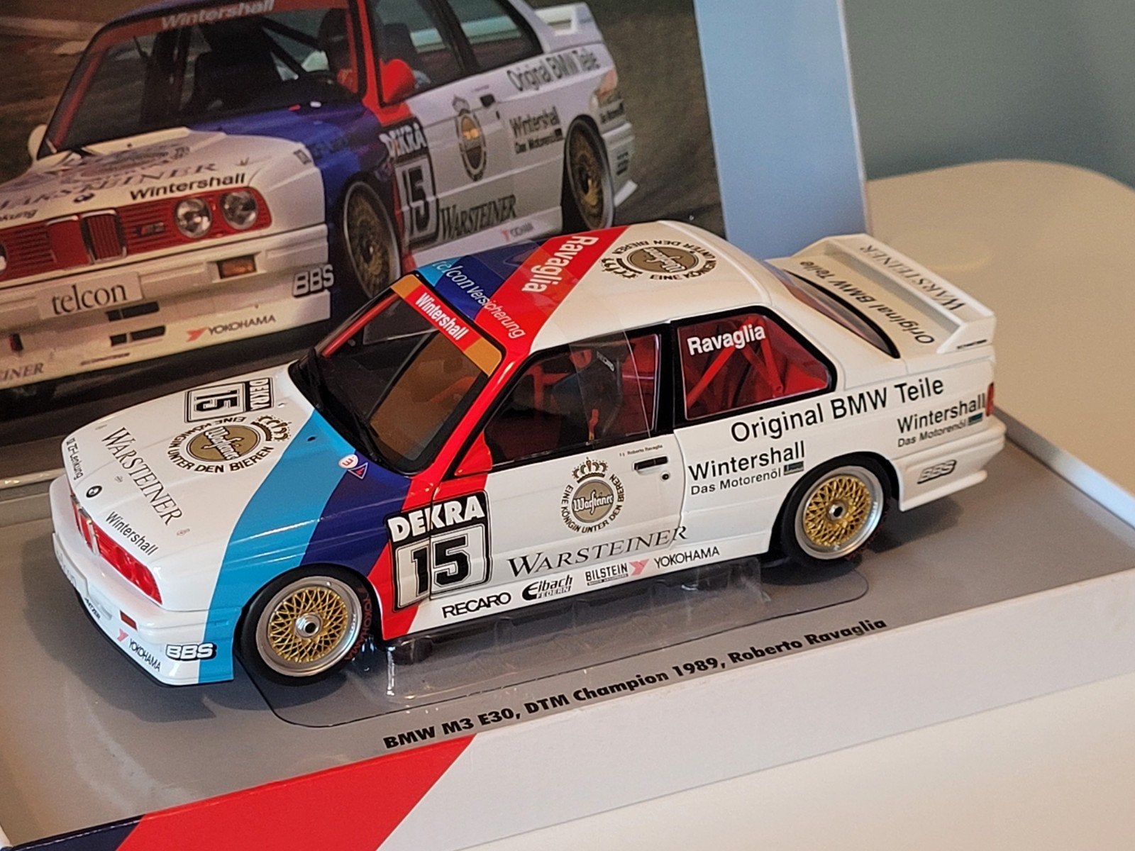 Werk83 BMW M3 E30 DTM Champion 1989 R. Ravaglia, Ophalen of Verzenden, Nieuw, Auto, Overige merken